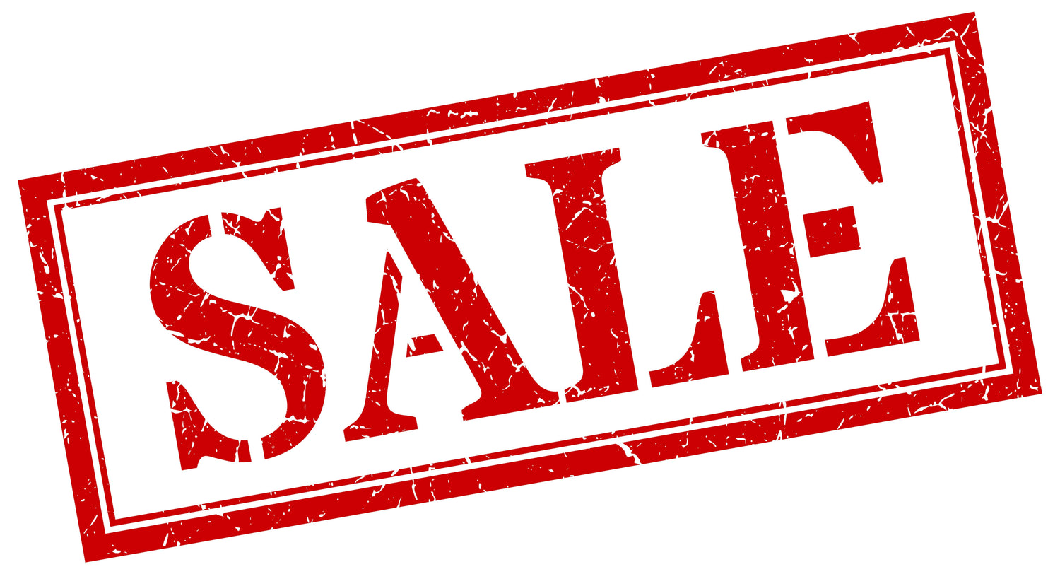 Red stamped text reading 'SALE', promoting discounted offers and special deals.