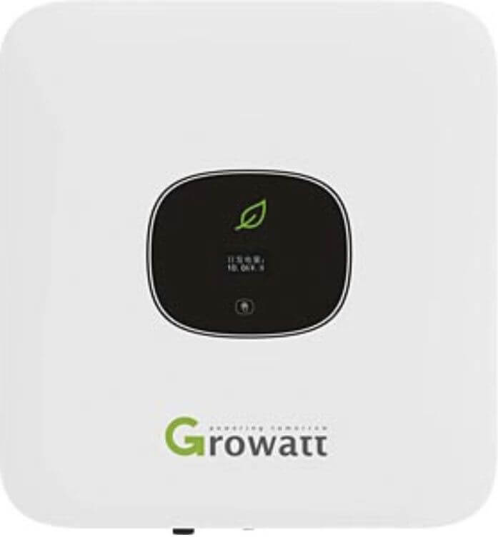Growatt MIC 1500TL-X solar inverter with sleek design for efficient energy conversion.