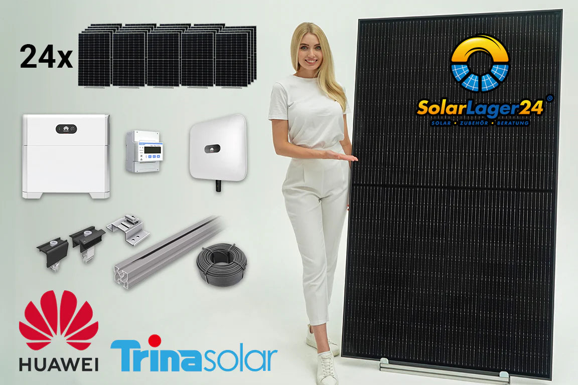 Komplettpaket 10 KWp Trina Solar bifazial, für Flachdachmontage (+ Speicher 5-15 kWh)