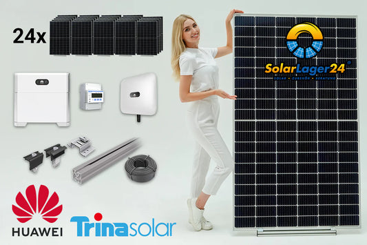 PV Komplettpaket Huawei 10 KWp Flachdachmontage Trina Solar 450W Modulen (+ Speicher 7-21 kWh)