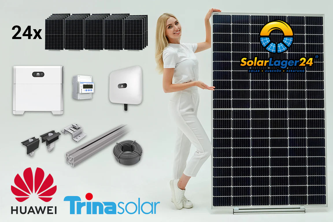 Komplettpaket 10 KWp Ziegeldachmontage Trina Solar 450W Modulen (+ Huawei Speicher 5-15 kWh)