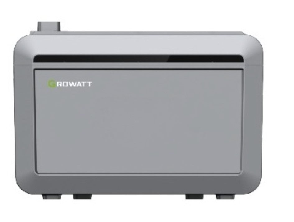 Growatt NEXA 2000 Balkonspeicher in grauem Design, kompakt und funktional, ideal für Solarenergie.
