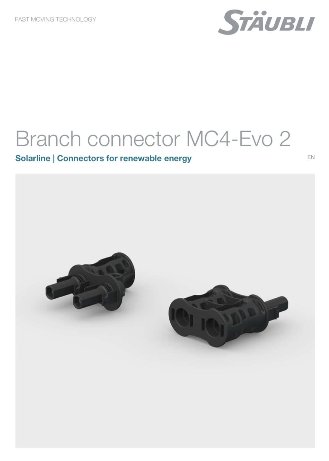 Stäubli MC4 EVO2 "Male" Abzweigstecker / Branch connector