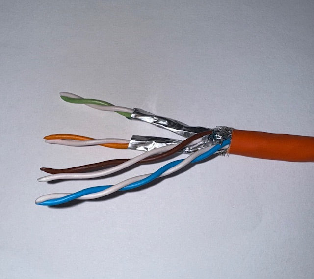 Netzwerkkabel Datenkabel CAT 7A, S/FTP, Kupfer AWG23, BauPVO