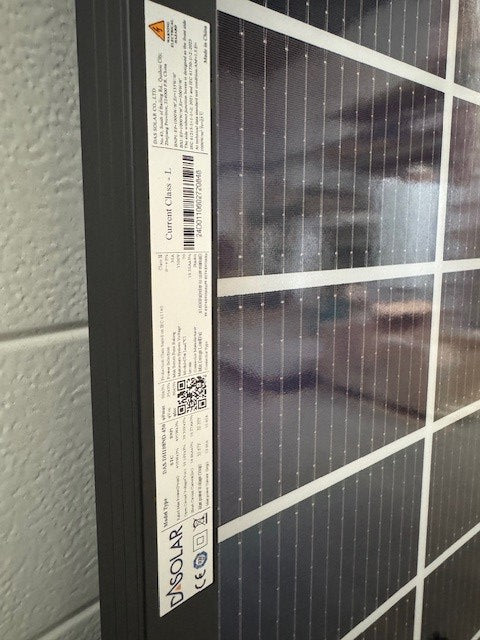 DAS Solar 450W bifacial solar module detailed view highlighting specifications and quality features.
