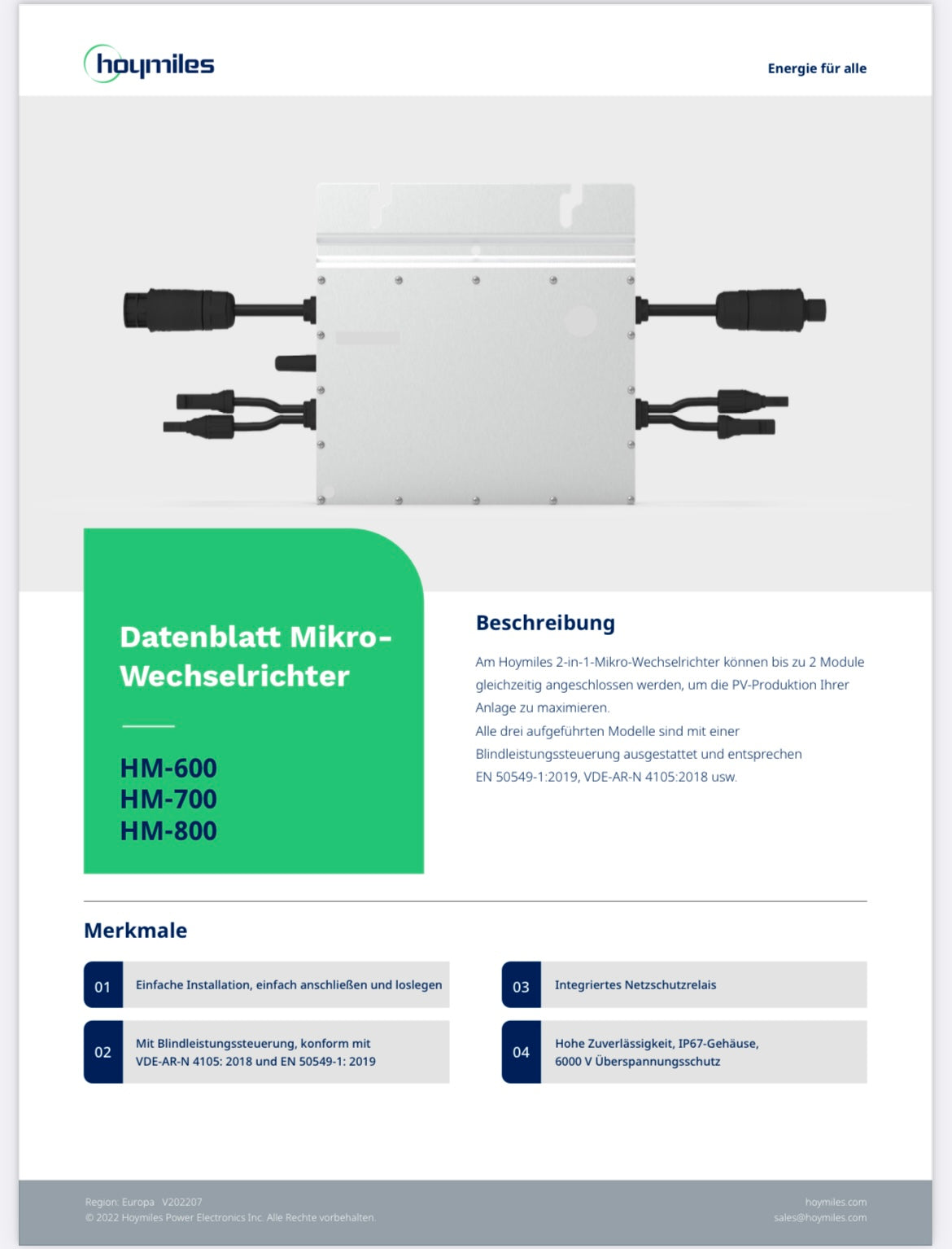 Balkonkraftwerk 1110 Wp "Trio Black Flat"