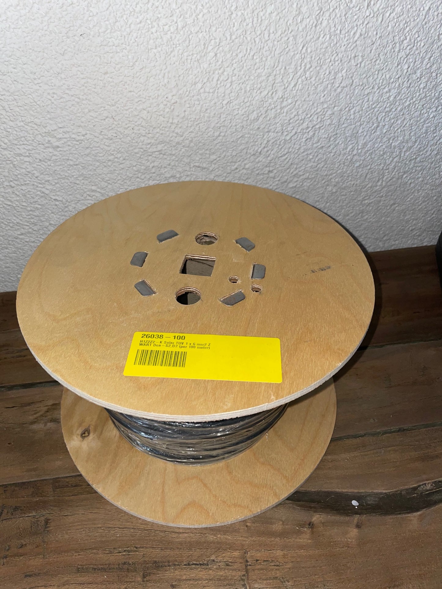 Solarkabel 500m Kabeltrommel, 6mm², schwarz