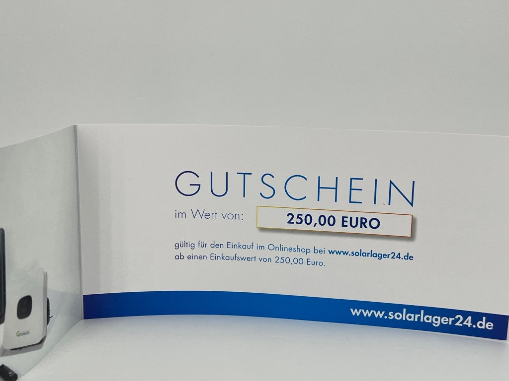 250 € gift voucher for SolarLager24