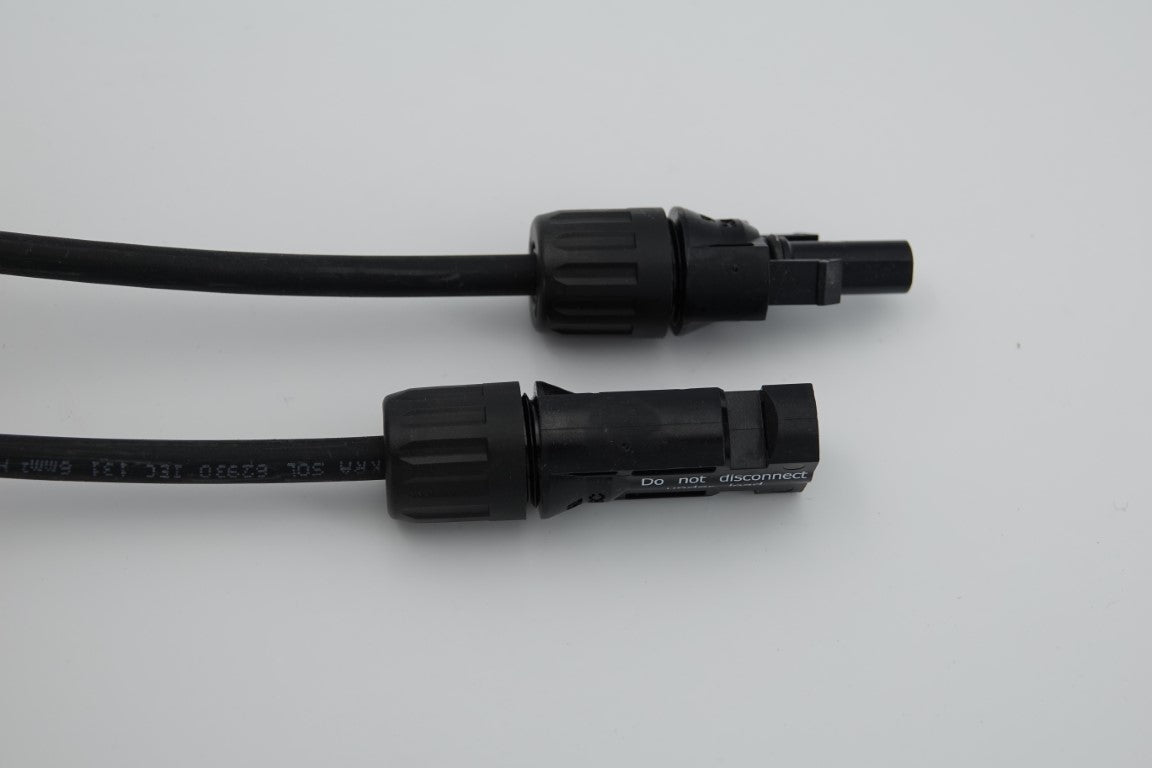 Solarkabel mit MC4 Steckern, schwarz – Photovoltaik Verlängerungskabel (1m - 8m)