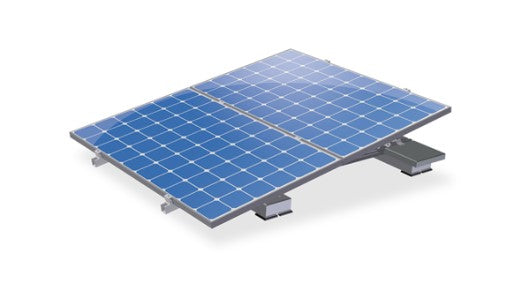 ValkDouble | Solarrampe für 2 Module bis 115 cm Breite # PV-Montagesystem, Flachdach, Aufständerung #