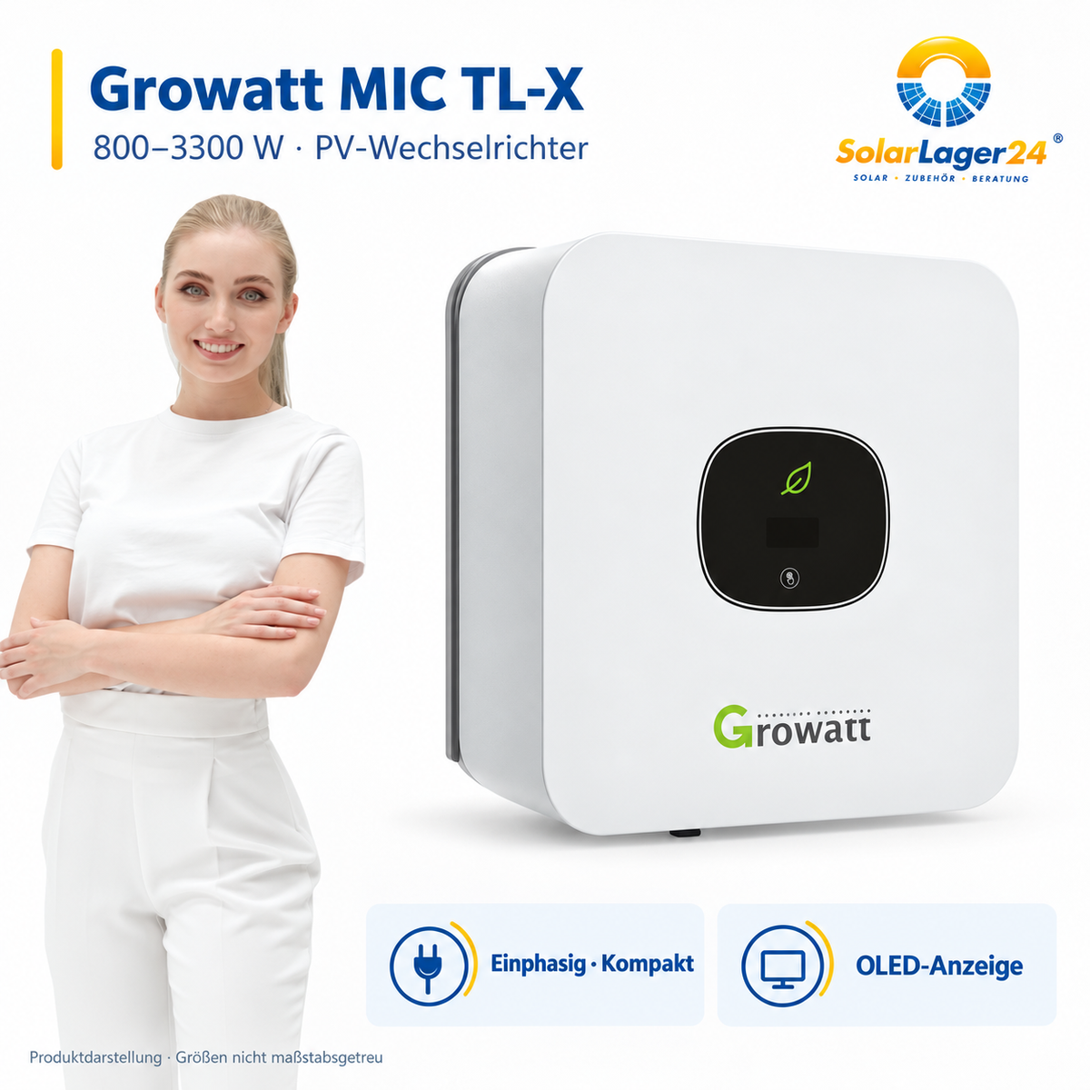 Growatt MIC 800–3300TL-X – Produktübersicht mit wichtigsten Eigenschaften und SolarLager24 Model
