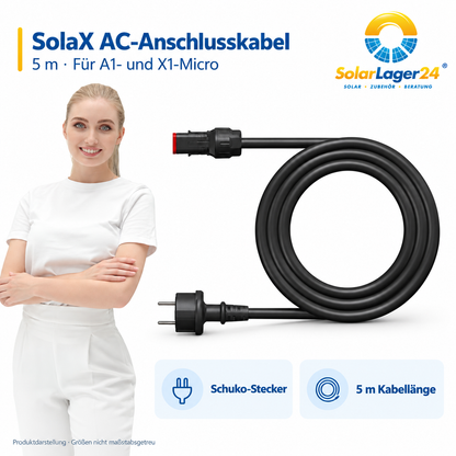 SolaX AC-Anschlusskabel 5 m – Produktübersicht mit wichtigsten Eigenschaften und SolarLager24 Model