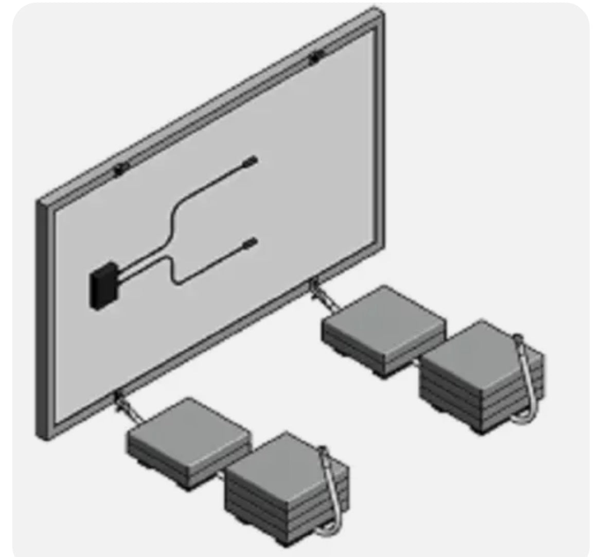 ValkBox3 | Flachdach Aufständerung 20 Grad für 1 Modul bis 115cm