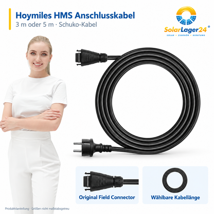 Hoymiles HMS AC-Anschlusskabel – Produktübersicht mit wichtigsten Eigenschaften und SolarLager24 Model