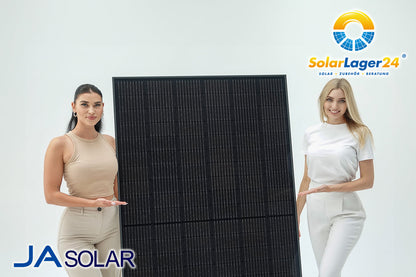 36x JA Solar 435W Doppelglas Solarmodule FullBlack, bifacial ## 15,66 KWp ##
