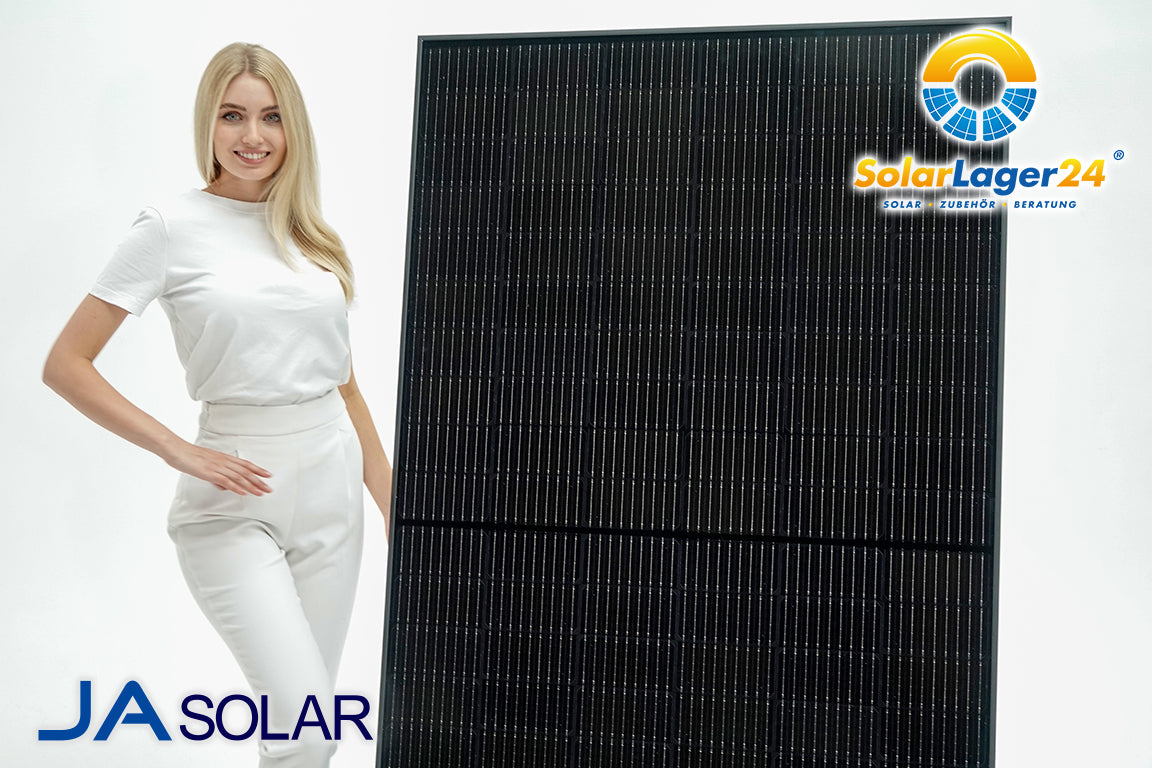 JA Solar N-Type 500W - Bifaziales Doppelglas All Black Solarmodul