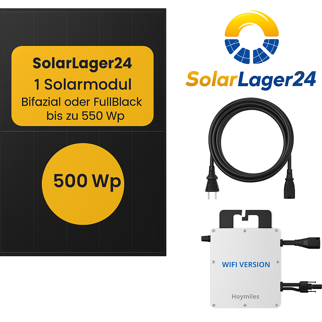 Balkonkraftwerk für 1 XL Solarmodul 500Wp Basic