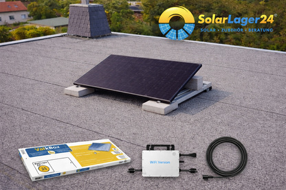 Balkonkraftwerk für 1 Solarmodul Flachdach