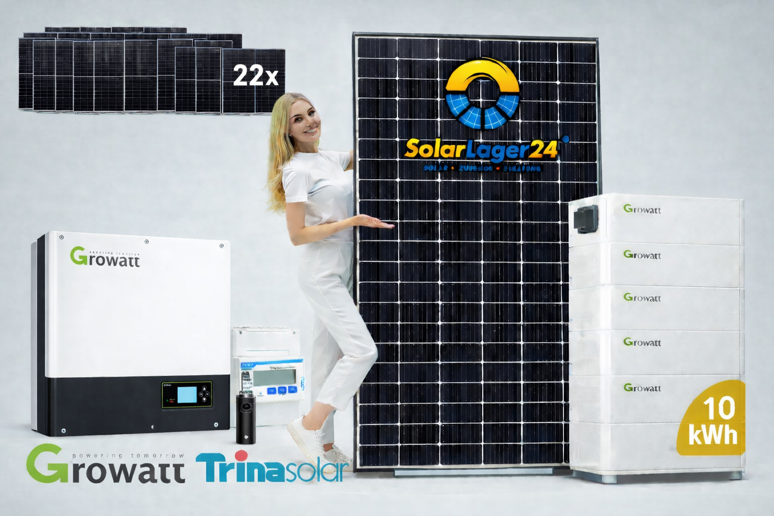 PV-Komplettpaket mit Notstrom 10120Wp mit 10 Kwh ARK Batterie Speicher