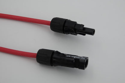 Solar cable with MC4 connectors, black – photovoltaic extension cable (1m - 8m)