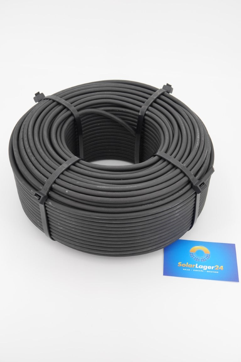 Solarkabel 6mm² Schwarz 100m - Photovoltaikkabel, UV-beständig & Flexibel | Für Solaranlagen Im Außenbereich