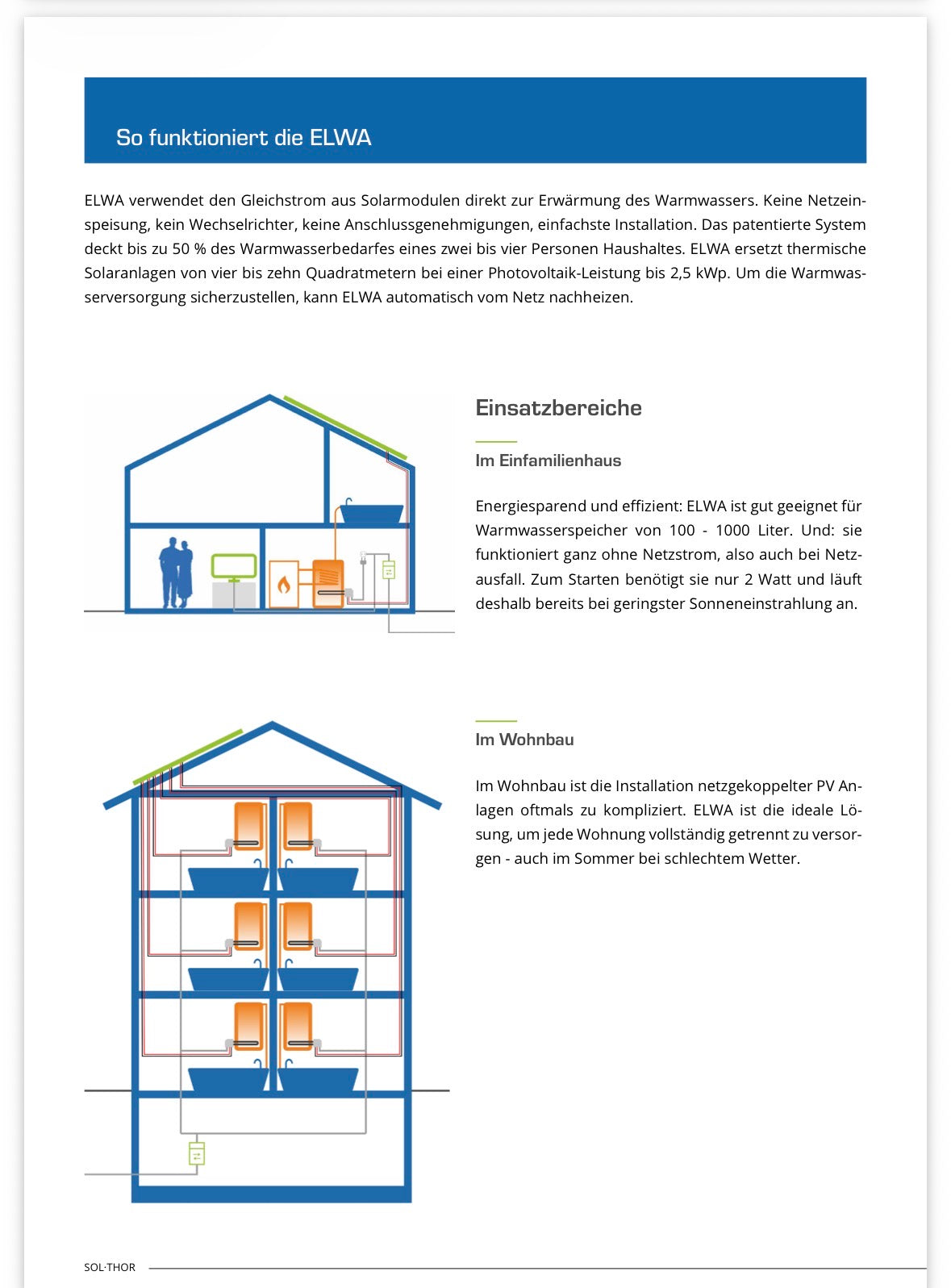 my-PV ELWA 2 kW PV Warmwasserbereiter | Solarstrom direkt nutzen