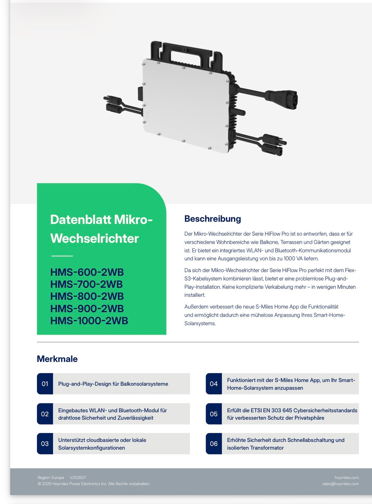 Balkonkraftwerk 2 Solarmodule 920 Wp | FullBlack | Trina Solar + Hoymiles