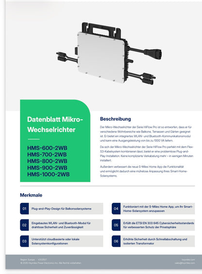 Balkonkraftwerk 2 Solarmodule 920 Wp | FullBlack | Trina Solar + Hoymiles