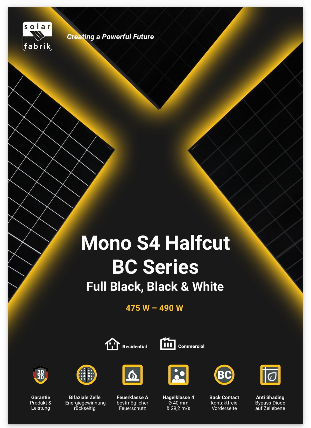 SolarFabrik Mono S4 Trend Black 450W double-glazed solar module