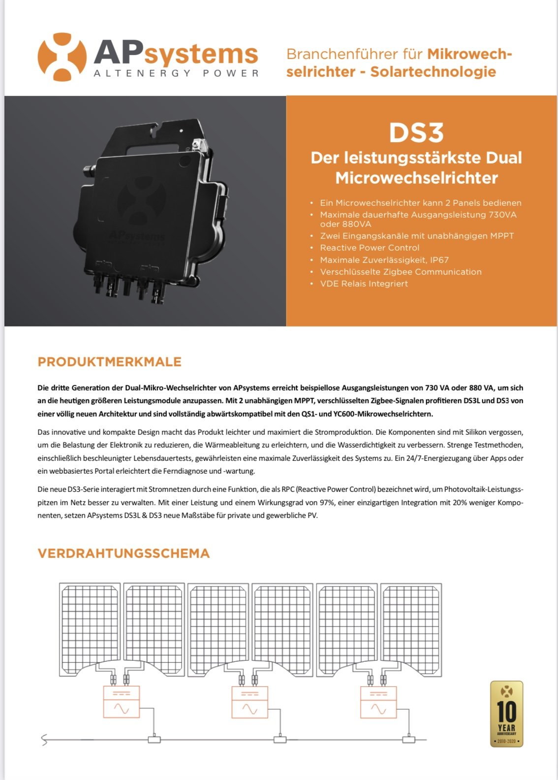 APSystems Microwechselrichter DS3-S / DS3-L / DS3, 600W - 880W ##