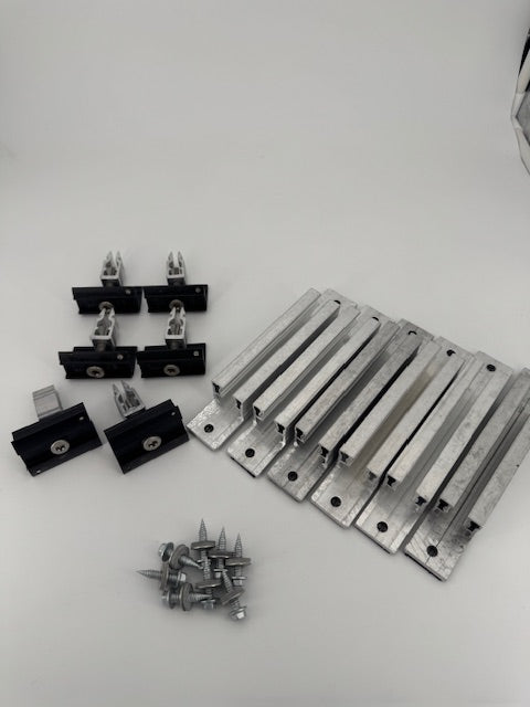 Montageset Trapezblechdach für 2 Solarmodule mit Minirails