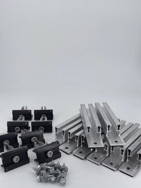 Trapezblechdach Montageset für 3 Solarmodule Balkonkraftwerk