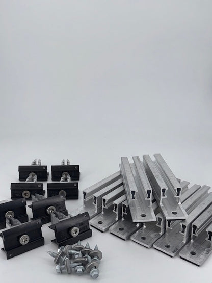 Trapezblechdach Montageset für 3 Solarmodule Balkonkraftwerk