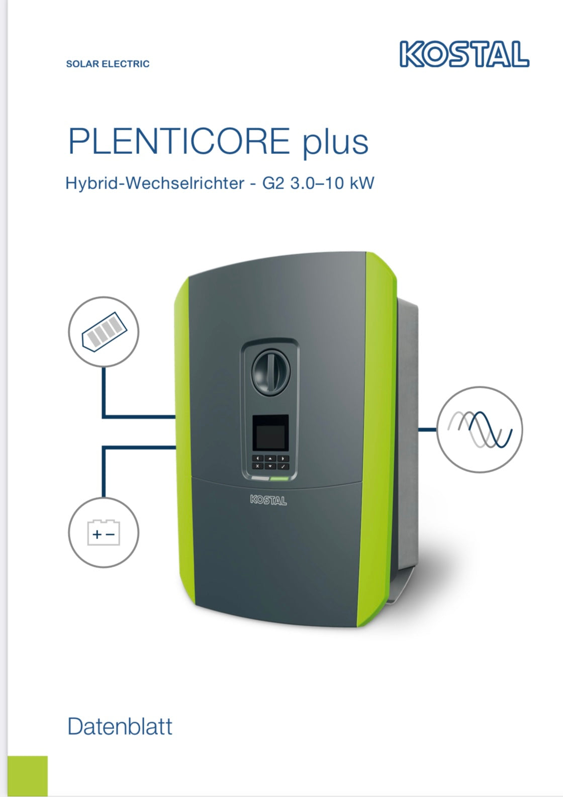 Kostal PLENTICORE plus G2 Hybrid Wechselrichter Serie 3.0 -10 kW