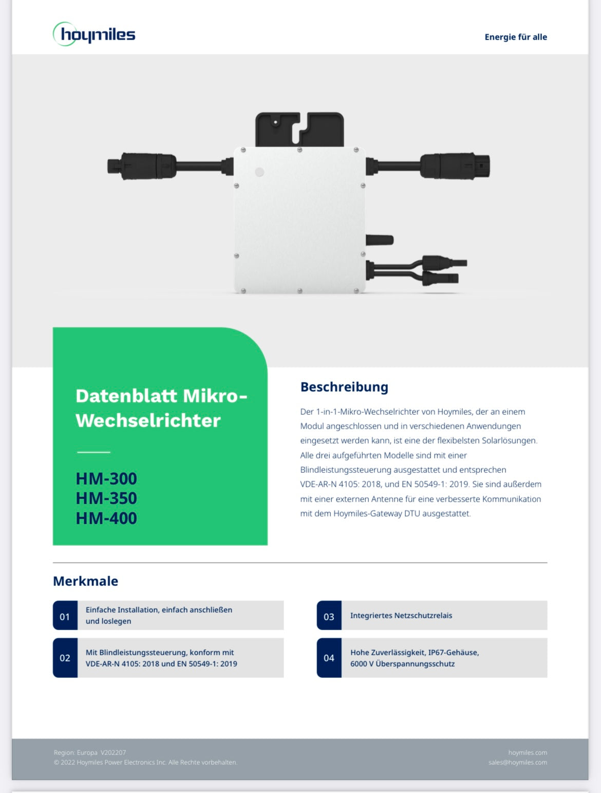 Balkonkraftwerk 430W / 400W "Basic Premium Bifazial Flat"