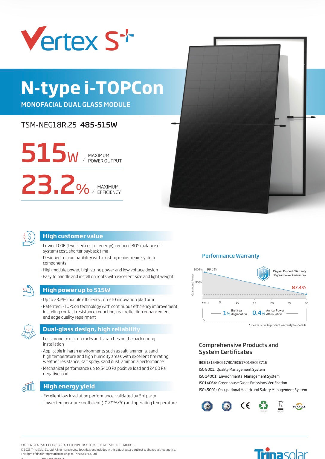 JA Solar 450W FullBlack, bifacial, double glass, solar module JAM54D41-450/LB