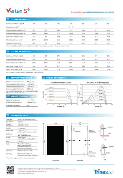JA Solar 450W FullBlack, bifacial, double glass, solar module JAM54D41-450/LB