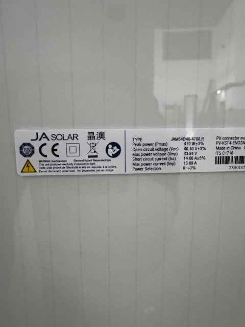 JA Solar 470W Doppelglas, Solarmodul JAM54D40-470/LR