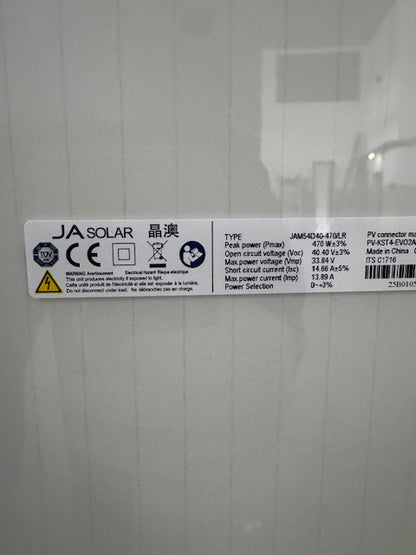 JA Solar 470W Doppelglas, Solarmodul JAM54D40-470/LR