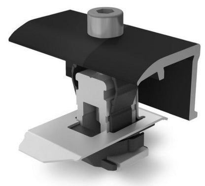 K2 Schrägdach Montageset für 2 - 24 Module (schwarz)