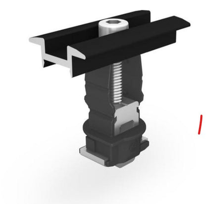 K2 Schrägdach Montageset für 2 - 24 Module (schwarz)