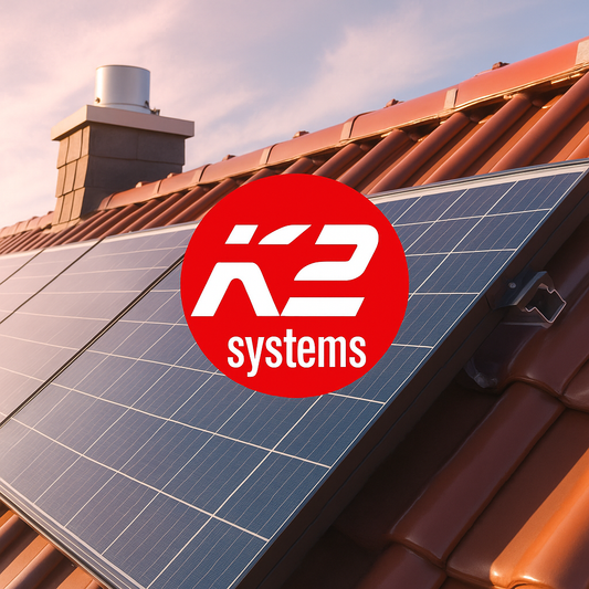 K2 Schrägdach Montageset für 2 - 24 Module (schwarz)