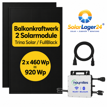 Balkonkraftwerk 920 Wp | Trina Solar 460W & Hoymiles 800W