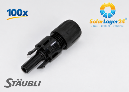 100x Stäubli Cable Coupler, Female ## Multi Contact MC4 ##