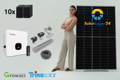 Komplettpaket 4 KWp "Ziegeldach" ## Solarmodule, Wechselrichter u. Unterkonstruktion ##