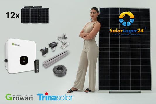 Komplettpaket 5 KWp "Ziegeldach" ## Solarmodule, Wechselrichter u. Unterkonstruktion ##