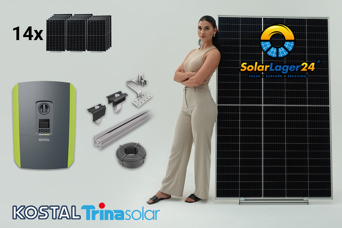 Komplettpaket 6 KWp "Ziegeldach" ## Solarmodule, Wechselrichter + UK ##