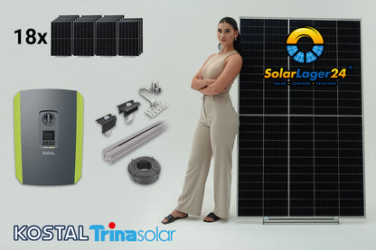 Komplettpaket 7 KWp "Ziegeldach" ## Solarmodule, Kostal Wechselrichter + UK ##