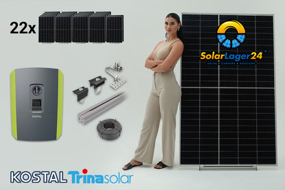 Komplettpaket 9 KWp "Ziegeldach" ## Solarmodule, Kostal Wechselrichter + UK ##