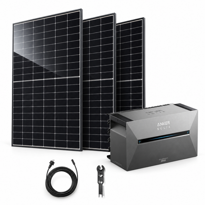 3 Trina Solar 470W Doppelglas Solarmodule mit ANKER SOLIX Solarbank 3 Pro, AC-Kabel und MC4-Schlüssel – 1410 Wp